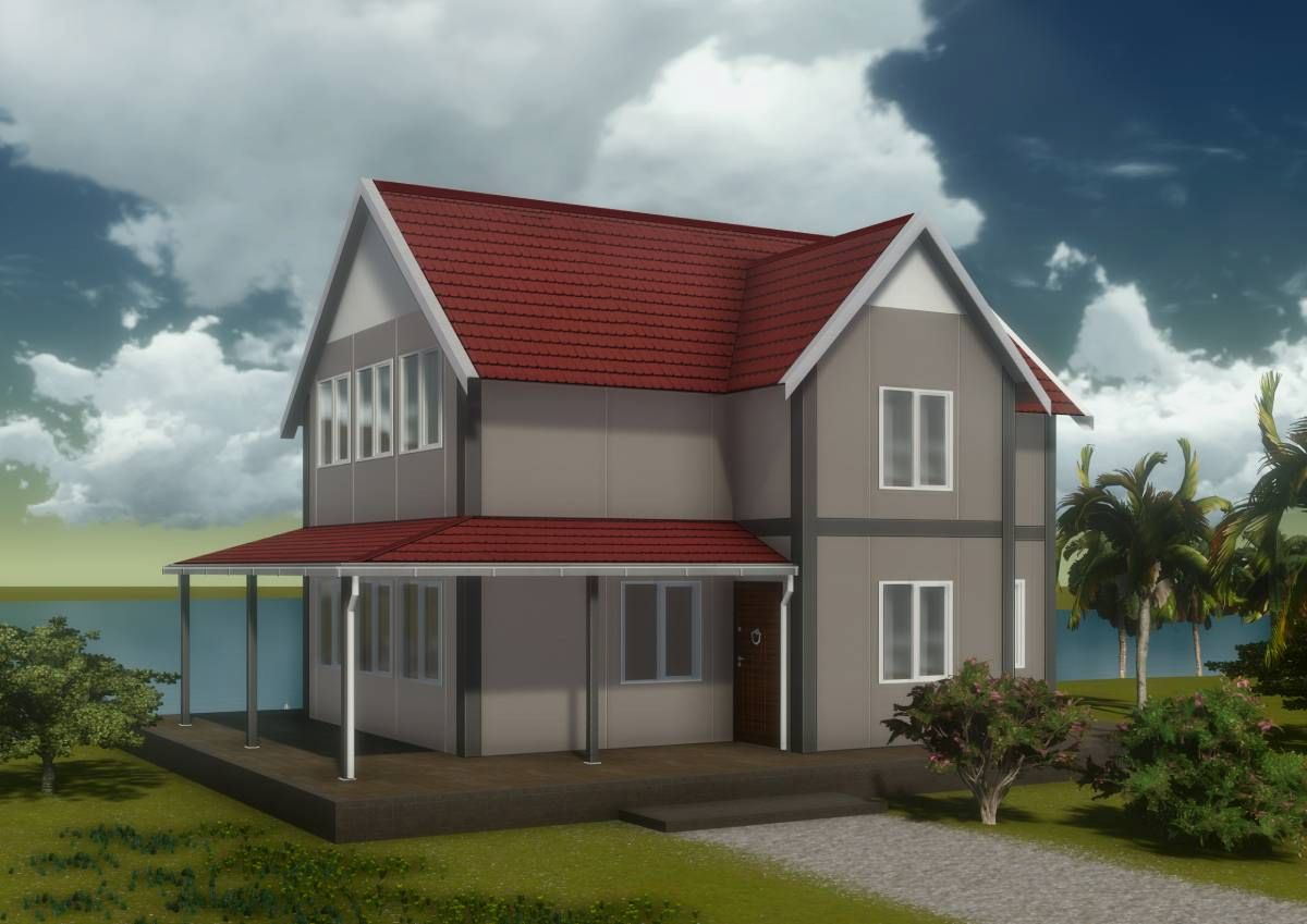 100 m2 Çelik Çift Katlı Konut